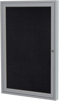 Ghent 36"x24" 1-Door indoor Enclosed Recycled Rubber Bulletin Board, Shatter by Ghent