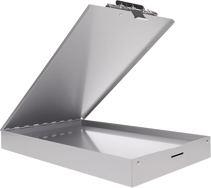 Saunders Metal Clipboard with Storage, Letter Size Paper Organizer, Steel Clip - Image 7