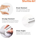 Shuttle Art White Erasers, 120 Pack Erasers Bulk, Smudge Resistant Eraser - Image 2