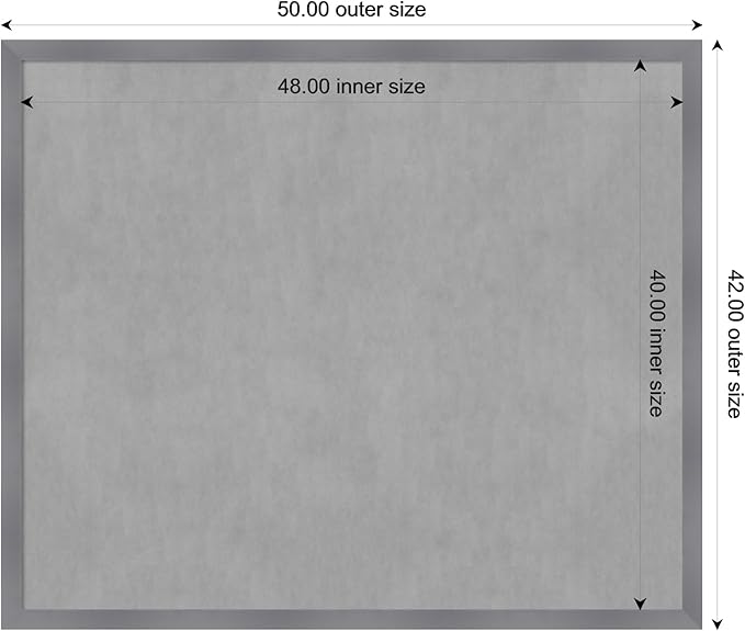 Amanti Art Grey Framed Magnetic Board 42x50 Oversize Vision Board - Image 4