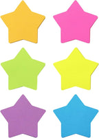 SIMONA Star Shape Sticky Notes 6 Color Bright Colorful Sticky Pad 75 Sheets/Pad by SIMONA