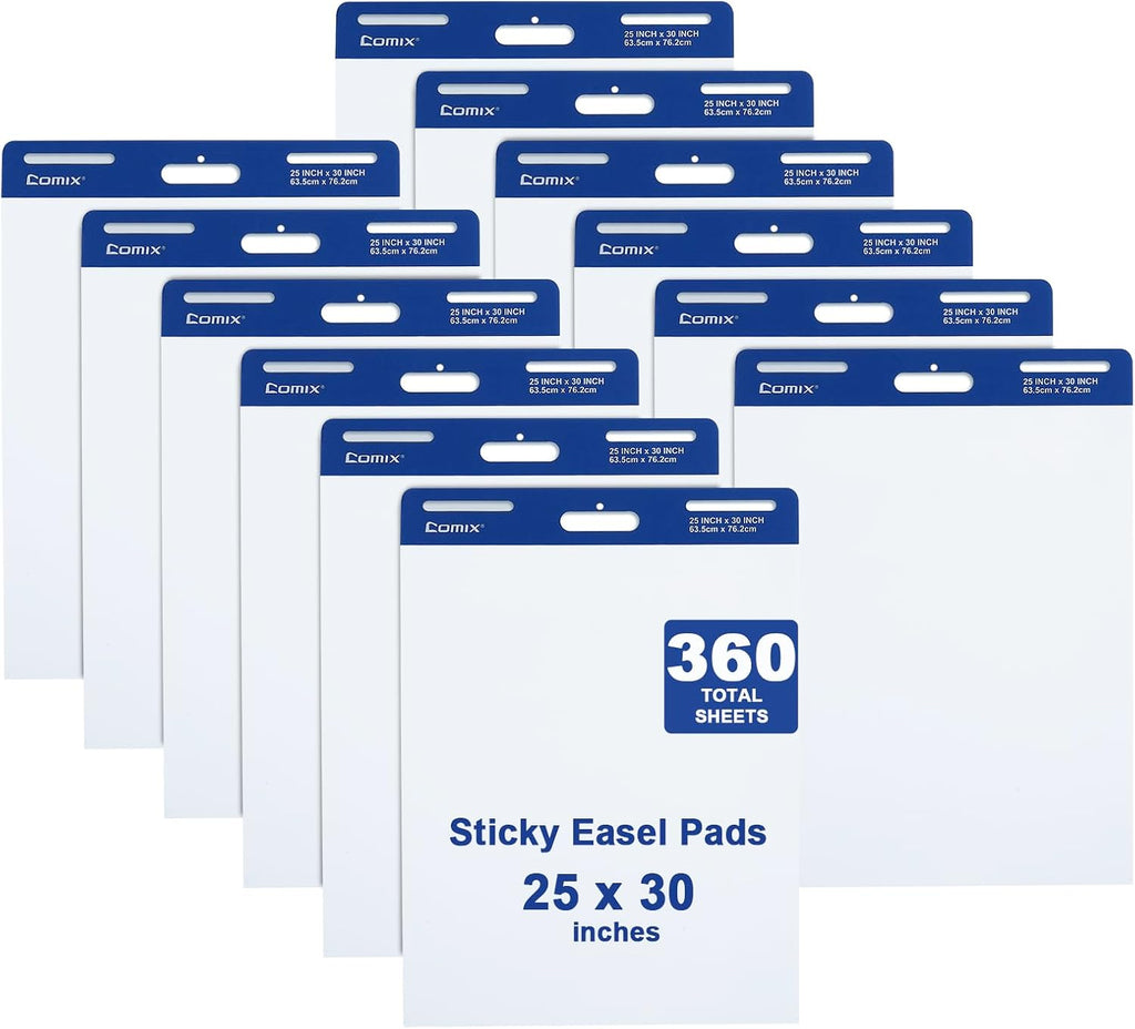Comix Sticky Easel Pad, 25 x 30 Inches Flip Chart Paper