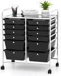 HAPPYGRILL Happygrill 12-Drawer Rolling Storage Cart, Utility Cart by HAPPYGRILL