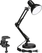 TORCHSTAR Metal Desk Lamp with Clamp, Swing Arm, Architect Adjustable Gooseneck by TORCHSTAR