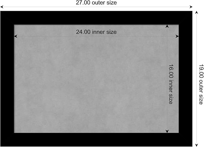 Amanti Art Black Framed Magnetic Board 19x27 Medium Vision Board - Image 3