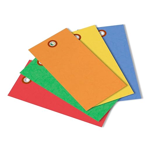 SmartSign 4.75 x 2.375 inch Multi Colored Blank Tyvek Shipping Tags - Image 2