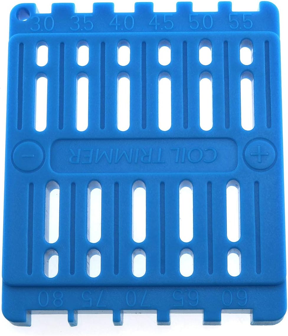 E-outstanding Blue DIY Coil Trimming Cutter Cutting Tool for Prebuilt Wire Coil Ruler Trimmer