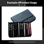 MIVLXLX PU Leather 12 Fountain Pen/Pencil Tray Case Organizer, Fashion Design - Image 4