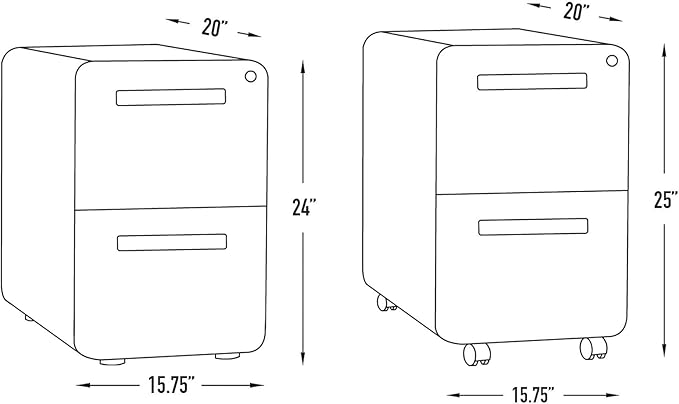 Laura Davidson Furniture Stockpile 2 Drawer Mobile File Cabinet - Image 3