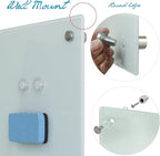 Magnetic Glass Dry Erase Board 36"x60" Glass Whiteboard 36"x60" Wall Mounted - Image 6