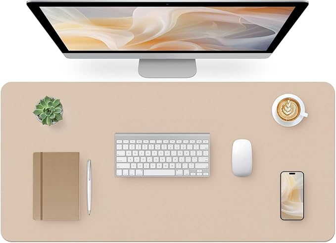 Bloss Leather Desk Pad, Mouse Pad, Non-Slip Desk Protector Mat, Leather Desk by Bloss