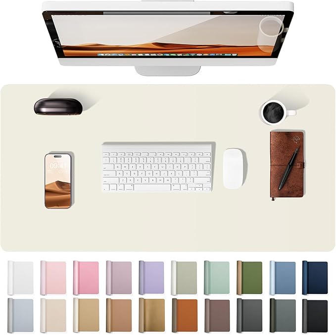 YSAGi Leather Desk Protector, Office Mat, Large Mouse Mat, Non-Slip PU Leather by YSAGi