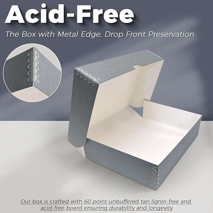 Lineco, 9x12 Clamshell Archival Folio Storage Box, Acid-Free - Image 4