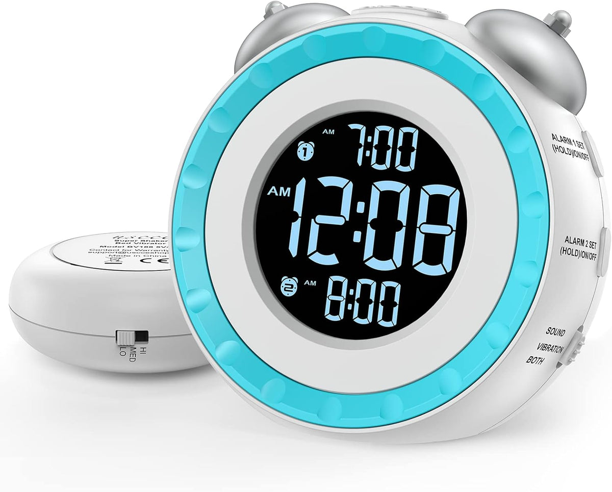 uscce loud dual alarm clock with powerful adjustable, main product view