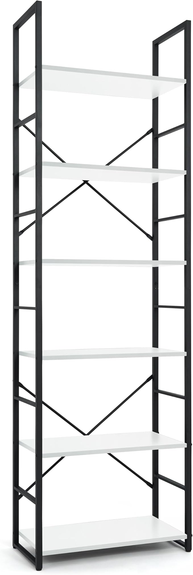 CAPHAUS 6 Tier Bookshelf, 24 Inch Width Free Standing Shelf, Bookcase Shelf - Image 8