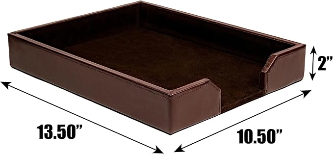 DACASSO Bonded Leather Desktop Letter Tray - Image 10