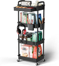 Sorgion 4 Tier Rolling Cart Organizer, Art Craft Diaper Bedside Snack Laundry by Sorgion