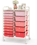 GLACER 15 Drawers Rolling Cart, Storage Cart