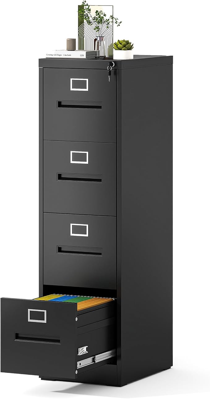 Yukimo 4 Drawer File Cabinet, Vertical File Cabinet by YUKIMO