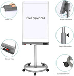 BIBOC Mobile Dry Erase Board – 40x26 inches Magnetic Portable Whiteboard Stand - Image 3