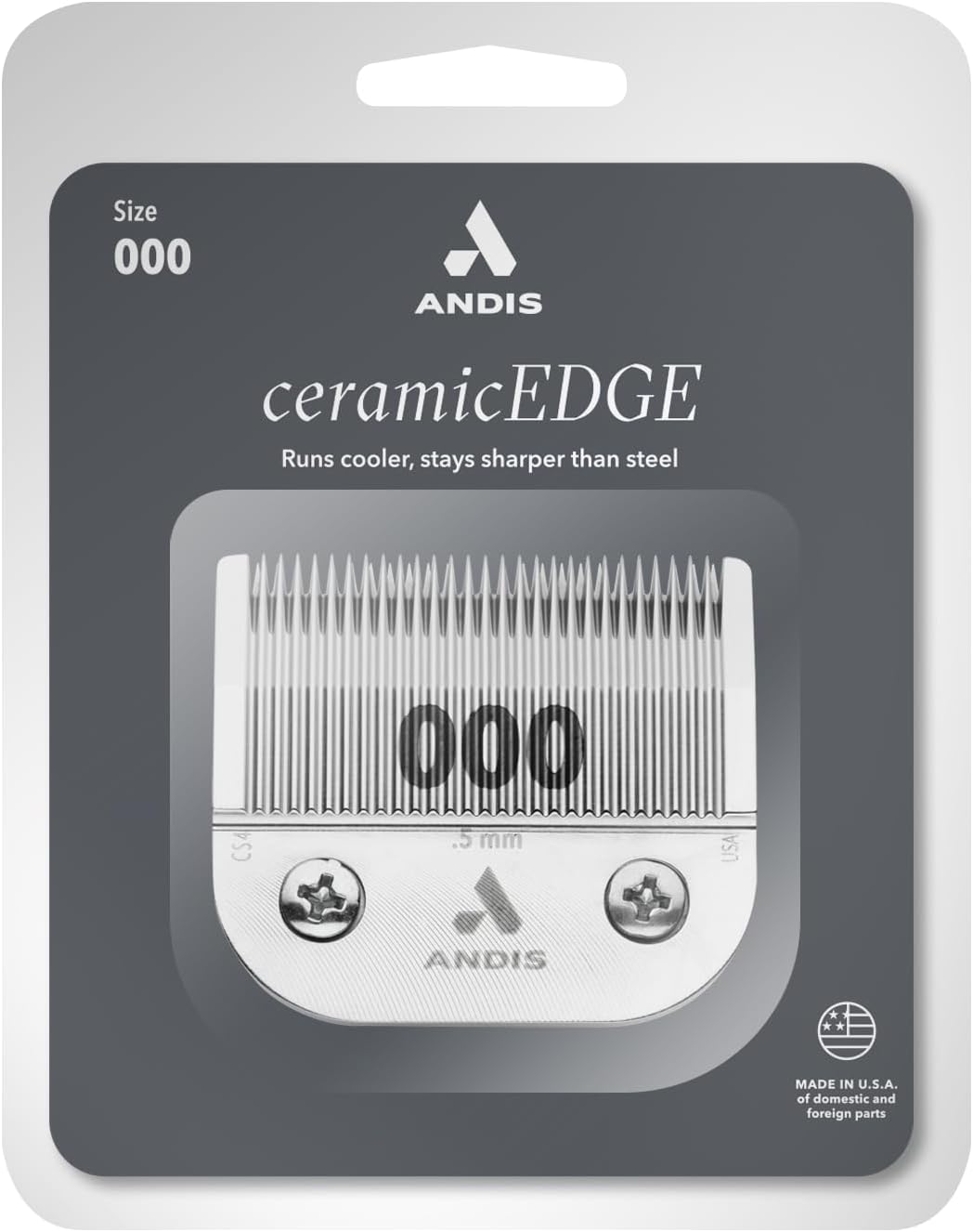 Andis – 64480, Ceramic Edge Carbon-Infused Detachable 0.5mm Clipper Blade