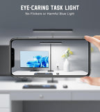led desk lamp for home office with base, side view