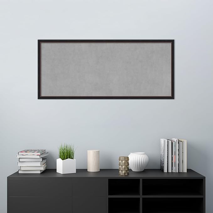 Amanti Art Black Framed Magnetic Board 22x50 Oversize Vision Board - Image 5