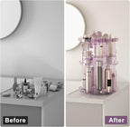 Rotating Makeup Organizer for Vanity, DIY Adjustable Tray Spinning Skincare - Image 5
