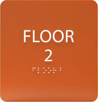 Burnt Sienna ADA Floor 2 Sign by ADACentralSigns