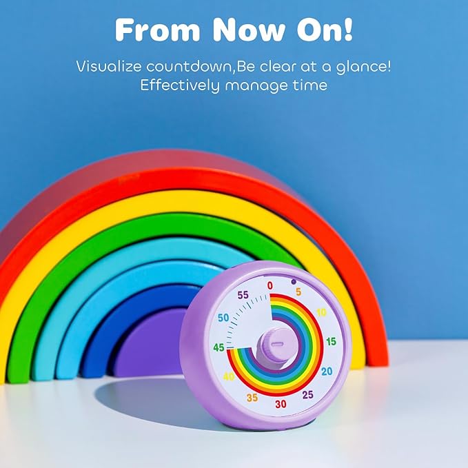 Visual Timer for Kids, 60-Minute Countdown for Classroom Office Kitchen - Image 2