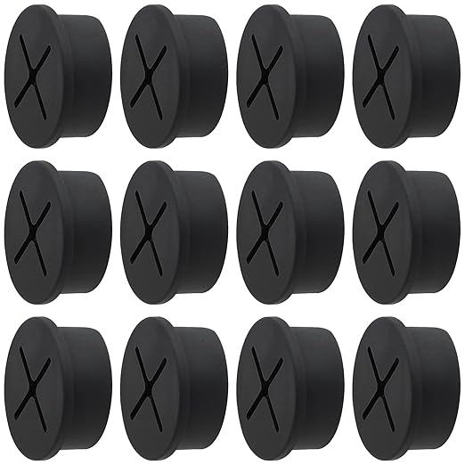 Desk Grommet, 1 Inch Flexible Rubber Grommets, Silicone Cable Cord Grommet Wire by KITANIS
