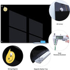 JYYPWB Magnetic Glass Whiteboard 48" x 36" Dry Erase Board Frameless Premium - Image 5