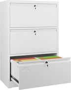 SUXXAN 3 Drawer File Cabinet, Lateral Filing Cabinet by SUXXANFurniture