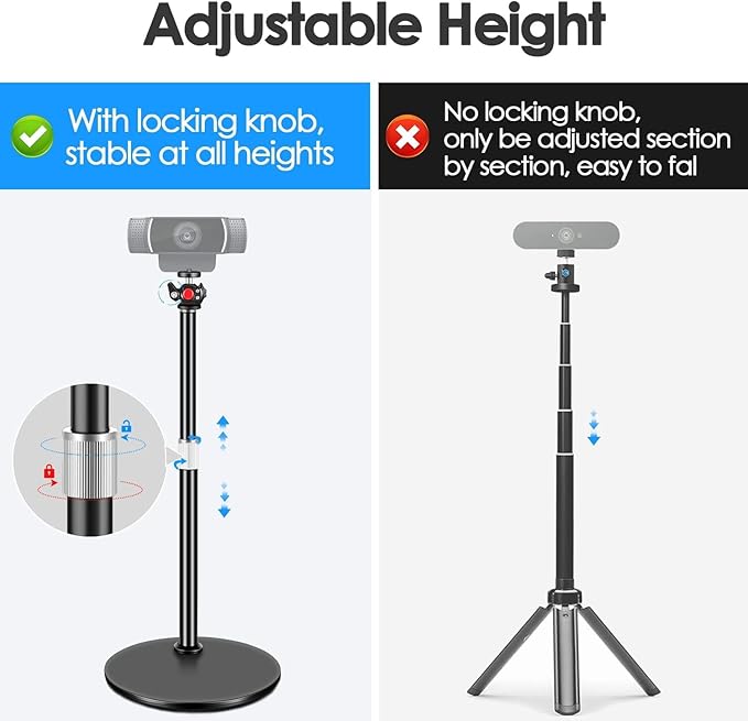Nycetek Webcam Tripod Stand for Desk: Webcam Stand for Logitech Brio | C920 | - Image 2