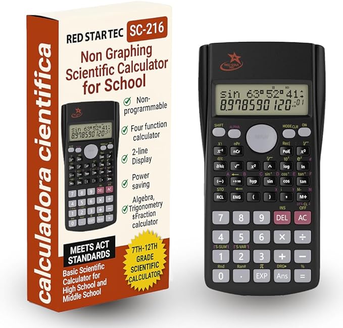 SC 216 Non Graphing Scientific Calculator by RedStarTec