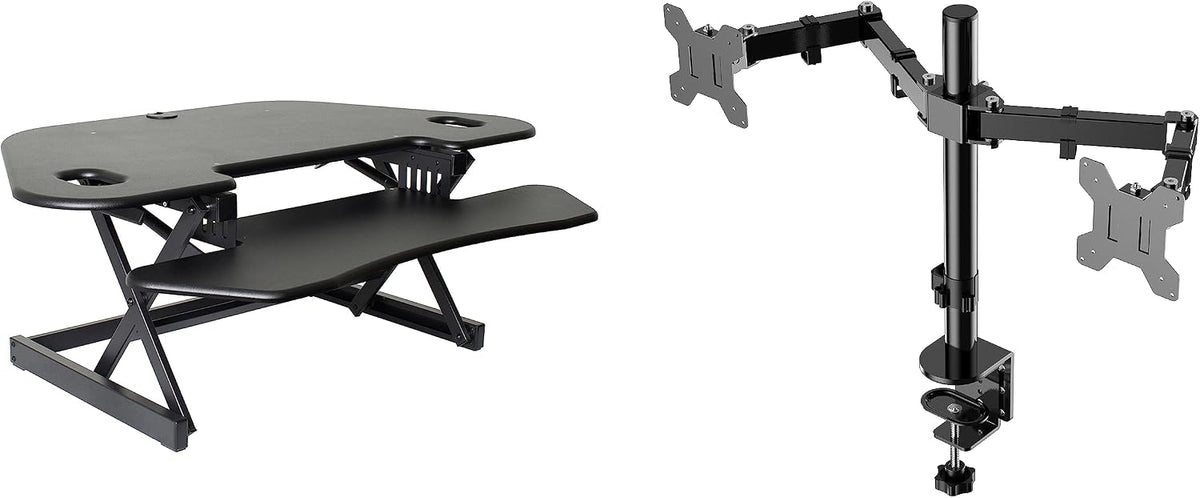 Rocelco 46" Height Adjustable Corner Standing Desk Converter