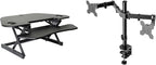 Rocelco 46" Height Adjustable Corner Standing Desk Converter by Rocelco