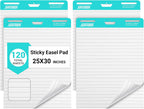 SHARBDA Lined Sticky Easel Pad, 25 * 30 inch, Self-Stick Flip Chart Paper