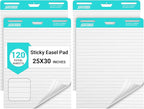 SHARBDA Lined Sticky Easel Pad, 25 * 30 inch, Self-Stick Flip Chart Paper by SHARBDA