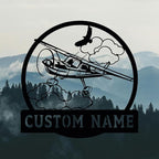 Personalized Metal Airplane Wall Art, Airplane Name Sign, Customized Pilot Name - Image 3