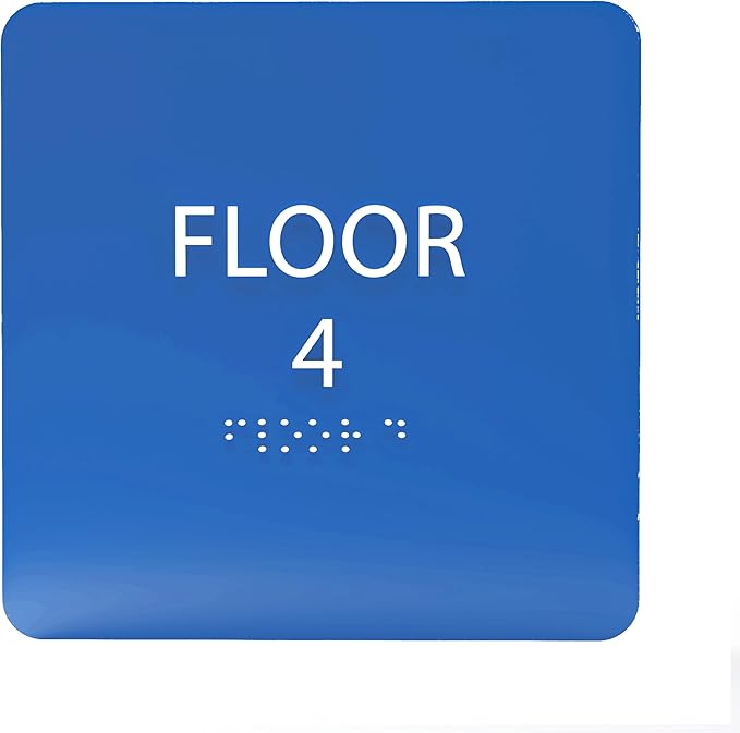 Royal ADA Floor 4 Sign with Braille – Made from Durable Acrylic and Ready to by ADACentralSigns