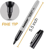 Keebor Black Permanent Markers Bulk of 100 Pack, Fine Point Permanent Marker Set - Image 2