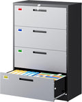PEUKC 4 Drawer File Cabinet, Lateral Filing Cabinets by PEUKC