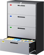 PEUKC 4 Drawer File Cabinet, Lateral Filing Cabinets by PEUKC