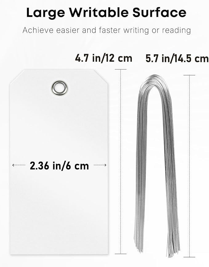 Uniclife 120 Pcs White Plastic Tags - Image 7