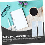 STOBOK 40Pcs PVC Washi Cards Tape Organizer Thick Rounded Corner Plastic Organizer for Scrapbooking DIY Crafts and Journaling Decorative Washi Cards