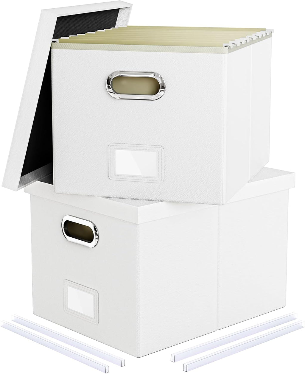2 Pack File Storage Organizer, Portable File Box