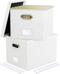 2 Pack File Storage Organizer, Portable File Box
