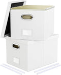 2 Pack File Storage Organizer, Portable File Box by Oterri