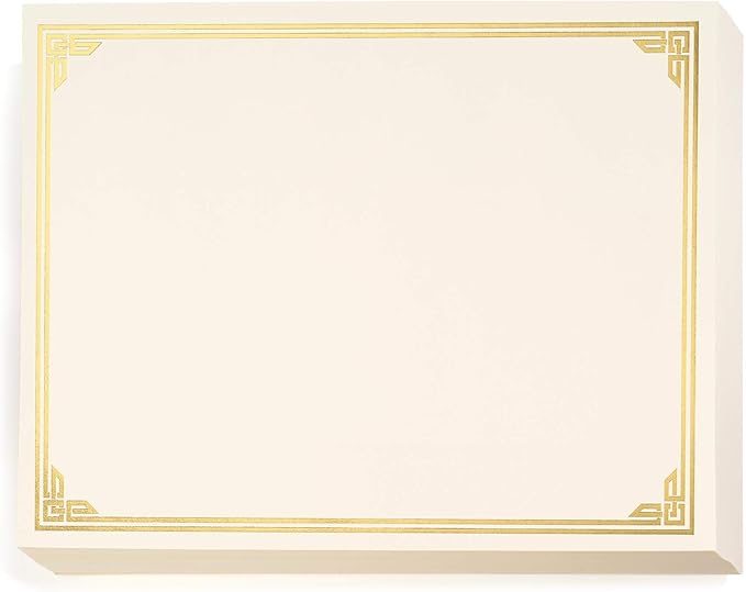 PaperDirect Gold on Cream Classic Specialty Certificates, 8½ x11, Foil Accents by PaperDirect
